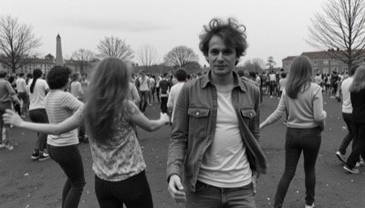 AI-generated film still from Me-Me exploring identity and unlived destinies in Milan